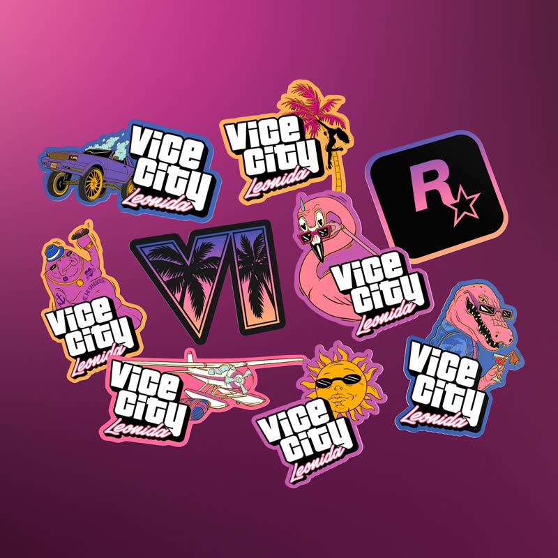 Sticker pack in a stash bag