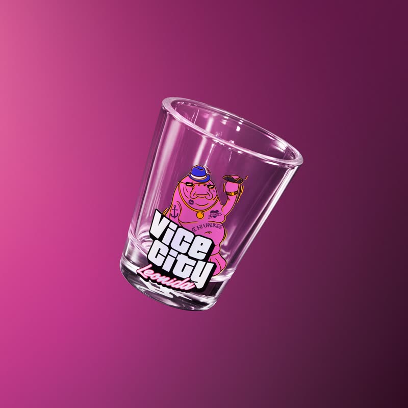 Chunkee the Manatee shot glass