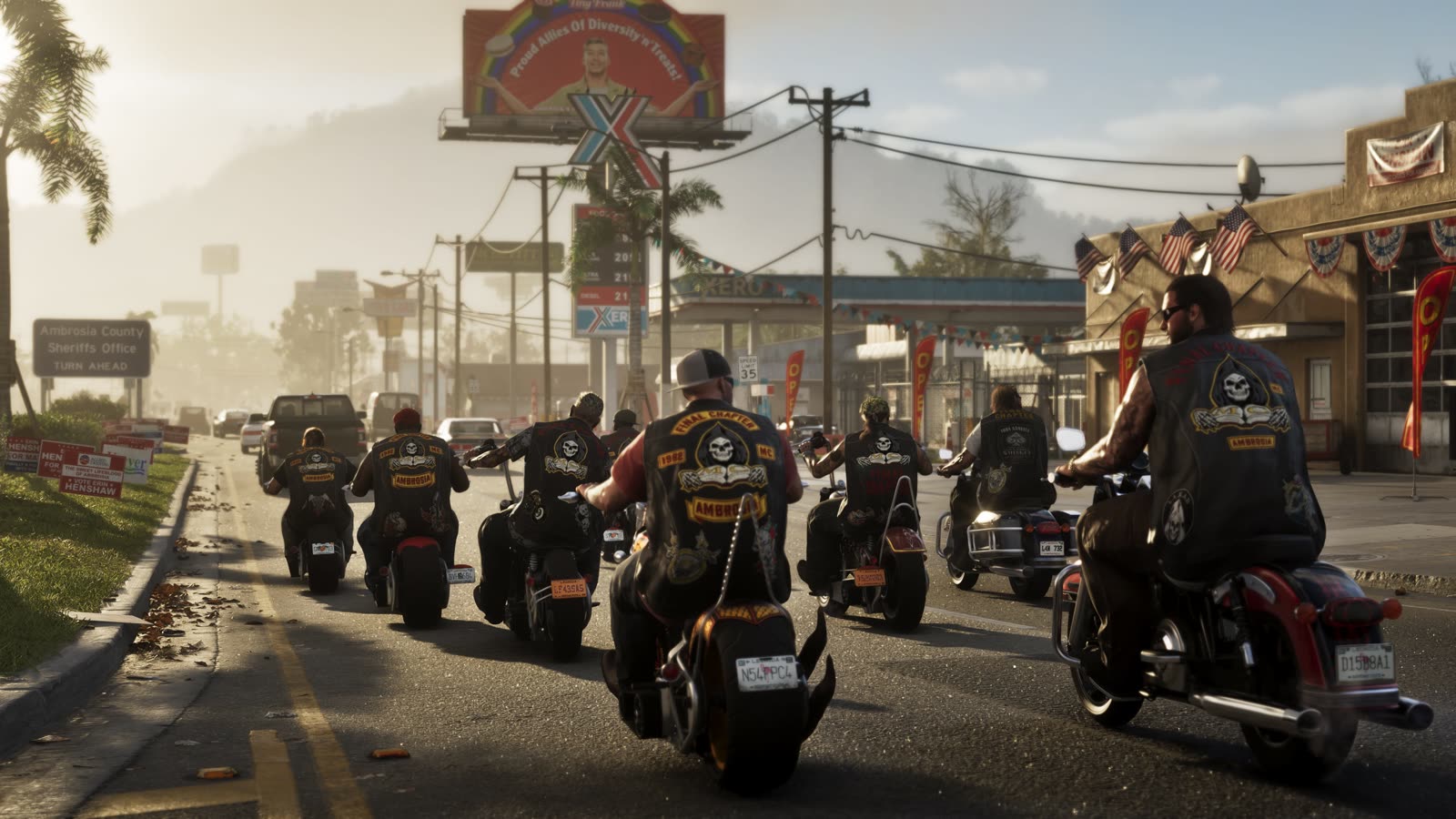 GTA 6's 12 new screenshots, analysed: Ambrosia's bikers, hunting, an orange grove and lightning storms