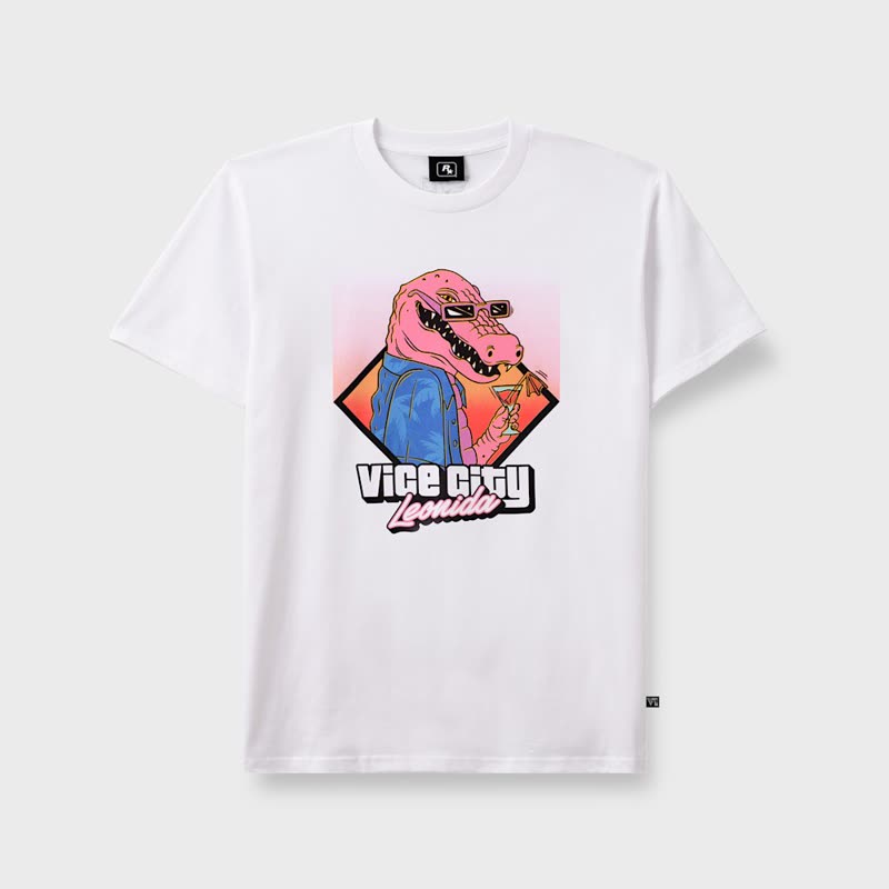 Camiseta blanca con Macca the Gator
